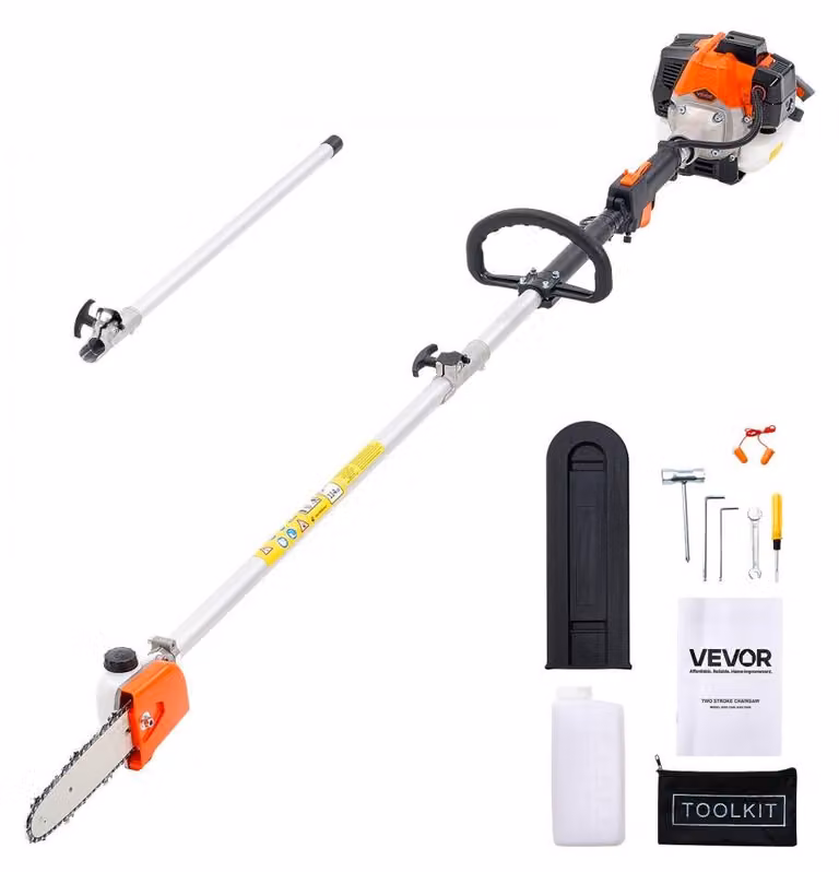 Motosega a benzina, 25 cc, 2 tempi - Lame da 20,3 cm - Ideale per potature in altezza