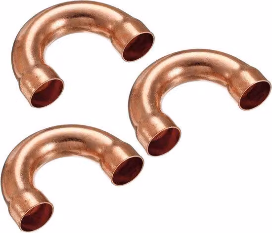 Raccordo a gomito a 180 gradi in rame da 16 mm per applicazioni HVAC - Confezione da 3