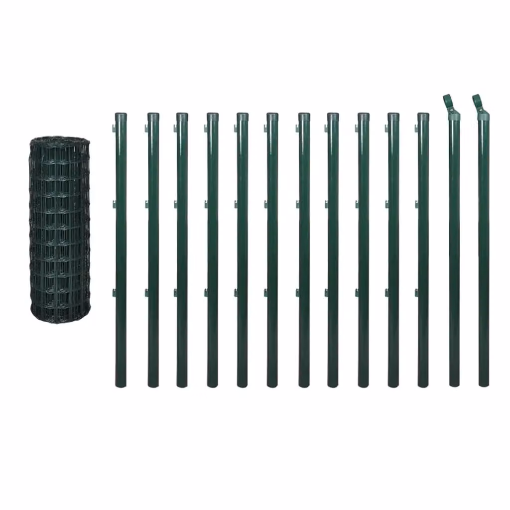 Recinzione Euro in Acciaio VIDAXL Verde 25 x 0,8 m – 2