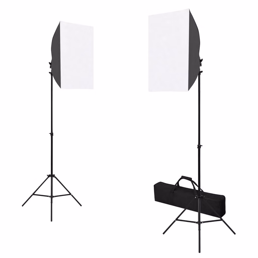 Kit per Studio Fotografico con Set Luci, Fondale e Riflettore