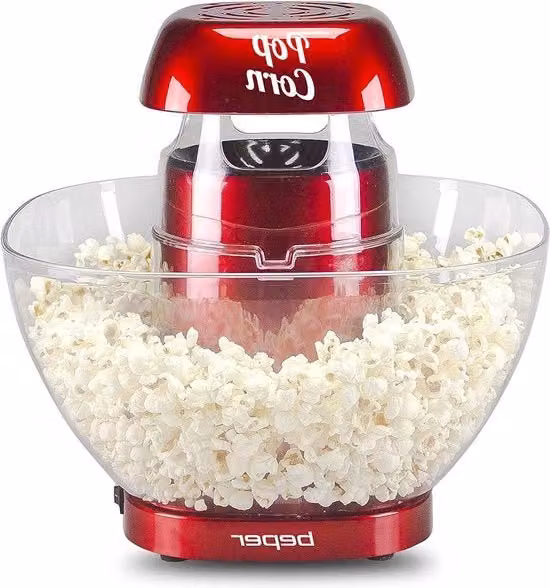 Macchina per Pop Corn con aria calda - Pop Corn Maker con contenitore rimovibile senza grasso o olio