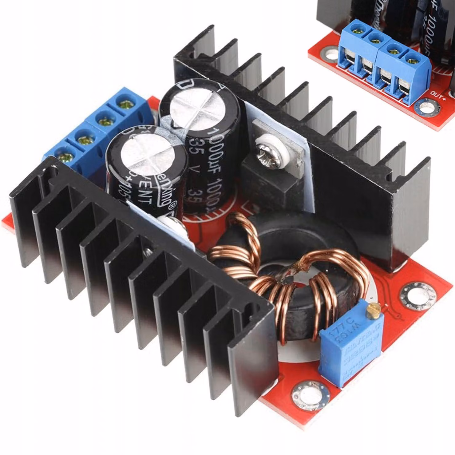 Rosfix Convertitore DC-DC 150W 10A – Regolatore di Tensione step-up 12 – 32V | Alta Efficienza >94% | Compatto | Per LED, Arduino, Fai da Te
