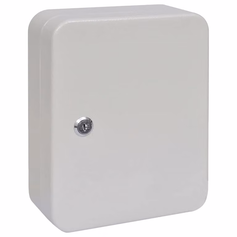 Scatola per chiavi con blocco vidaXL in acciaio, colore avorio/beige, L 20 cm x P 7,5 cm x H 25 cm