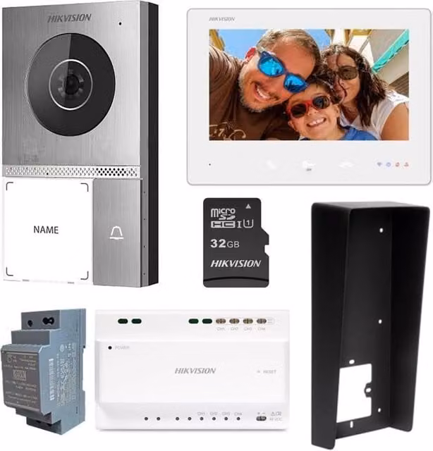 Kit videocitofono smart Hikvision per villa monofamiliare con gestione da remoto tramite app Hik-Connect – 1