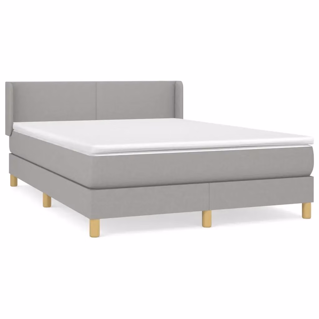 Letto Ibrido con Materasso a Molle vidaXL in Grigio e Bianco L/P/H: 203 x 147 x 88 cm – 2