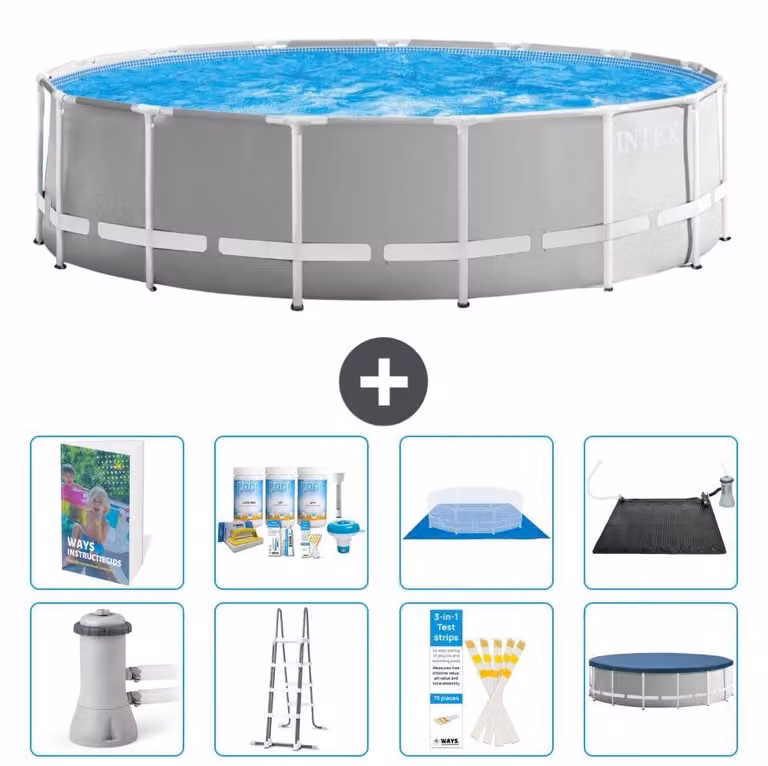 Struttura per piscina a forma di prisma - 457x122 cm - composta da 7 elementi - modello S632
