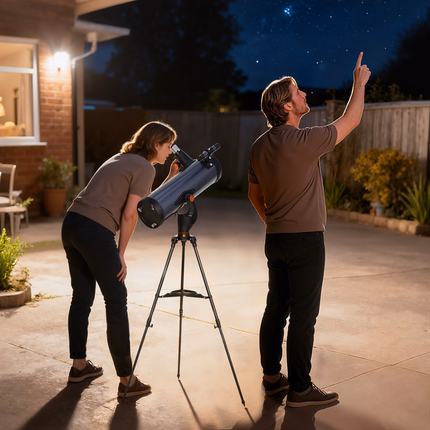 Telescopio Riflettore Astronomico Outsunny per Adulti e Principianti con Apertura 114 mm, Treppiede Regolabile e Borsa, Blu e Nero – 2