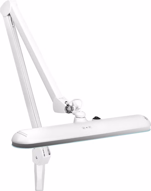 Elegante 801-L Lampada da officina a led con morsetto Potenza luminosa regolabile Bianco