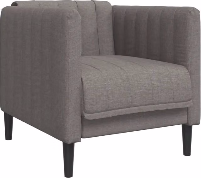 Poltrona Relax Recliner Moderna in Tessuto Grigio con Braccioli e Struttura in Legno – 1