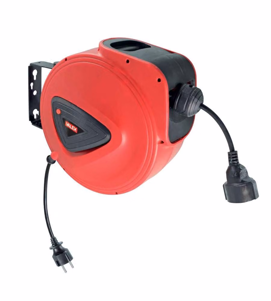 Valex Avvolgicavo Elettrico Autorientrante 10m con Staffa Metallica