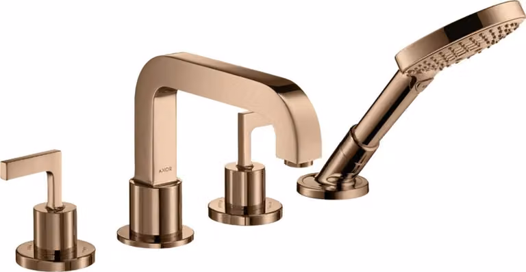 hansgrohe AXOR Citterio Armature d'arête de carrelage à 4 trous avec béqu'illes, 39454300, 39454300
