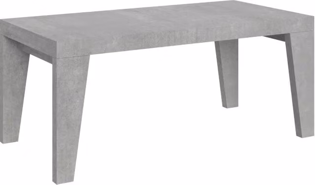 Tavolo allungabile moderno Itamoby colore grigio con piano in effetto cemento L/P/H: 184 x 90 x 77 cm fino a 284 cm