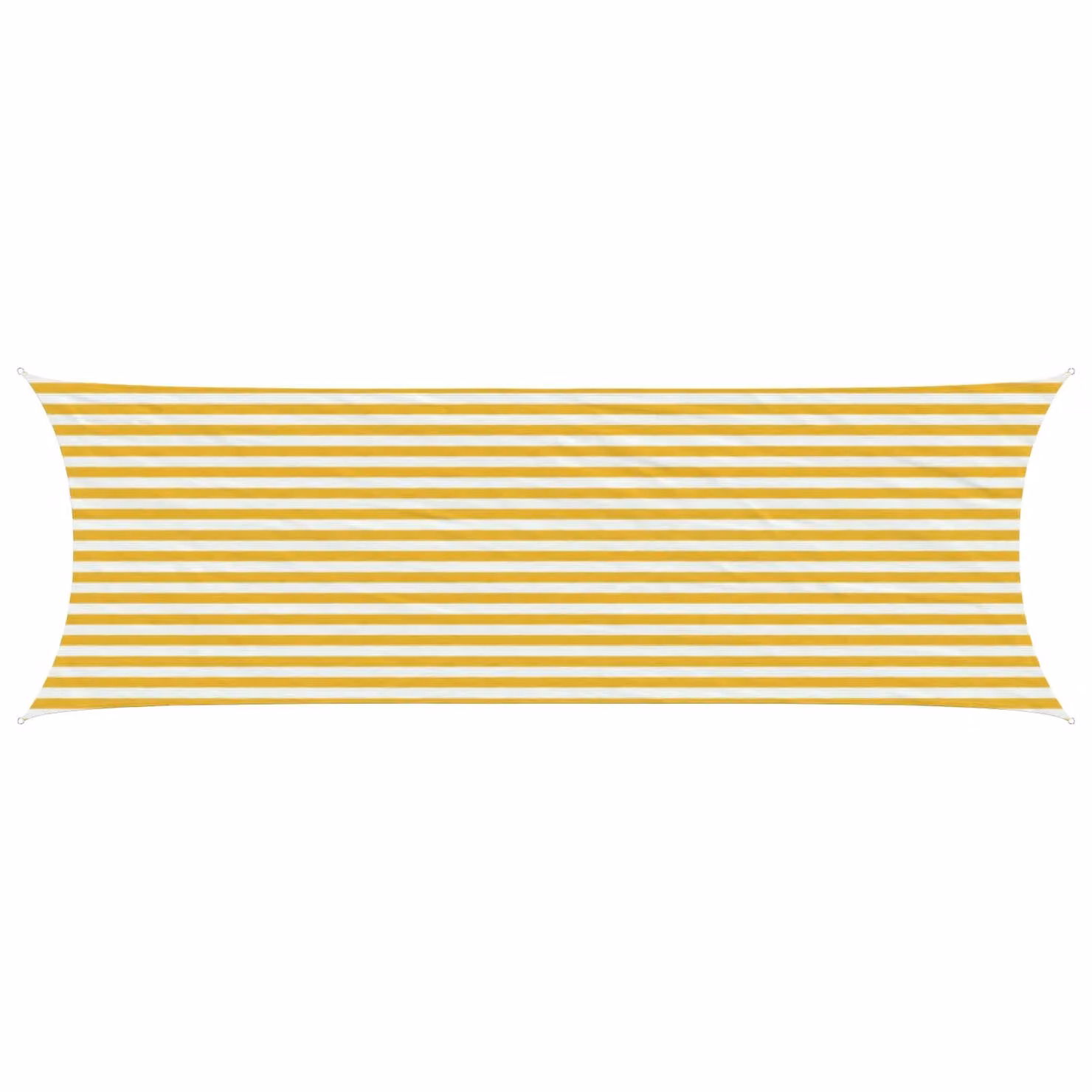 vidaXL Telo Ombra Rettangolare 2 x 6 m HDPE Giallo e Bianco