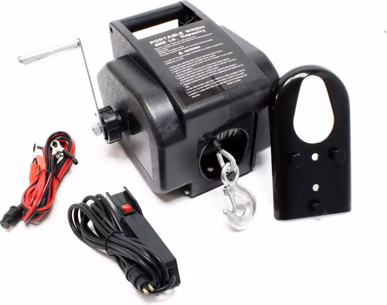 Argano elettrico a cavo Wiltec 12V 280W fino a 2721 kg, 1,38 m/min, argano motorizzato 9,2 m di cavo d'acciaio, argano elettrico a cavo con gancio e telecomando