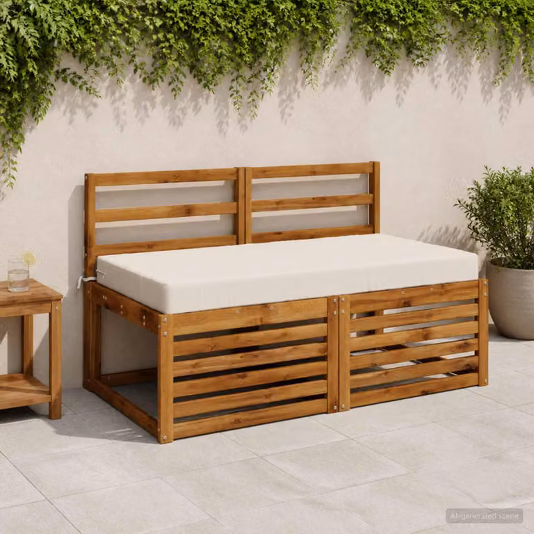 Cuscino per la seduta vidaXL SOEST in poliestere bianco con rivestimento lavabile e resistente ai raggi UV