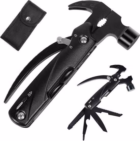 pinze multitool 12 in 1 - Utensile tascabile pieghevole in acciaio inossidabile super temprato - Kit di sopravvivenza per il campeggio e il fai da te