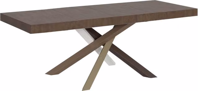 Tavolo Allungabile Volantis Premium Giordanoshop Colore Noce con Telaio a 4 Gambe L/P/H: 180-440 x 90 x 77 cm