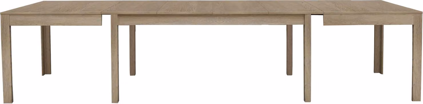 Milani Home - tavolo da pranzo allungabile 180-223-266-309-352 x 90 x 75 cm, legno di frassino, legno naturale