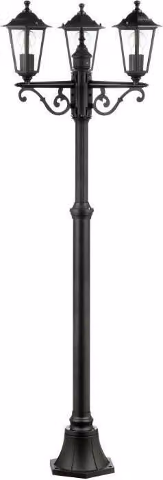 Lampada da esterno CARLEEN, 3 luci, 200x61 cm, metallo/vetro nero, IP44