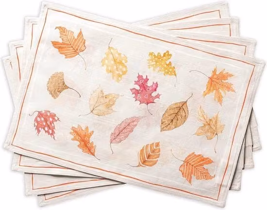 Set di 4 sottopiatti in cotone con fantasia floreale Maison d'Hermelien, multicolore, L: 48 cm, P: 33 cm
