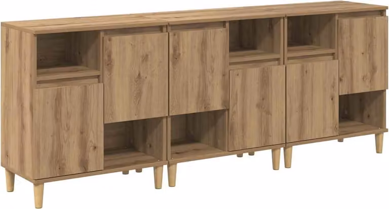 Sideboards 3 pcs Rovere artigianale 60 x 35 x 70 cm