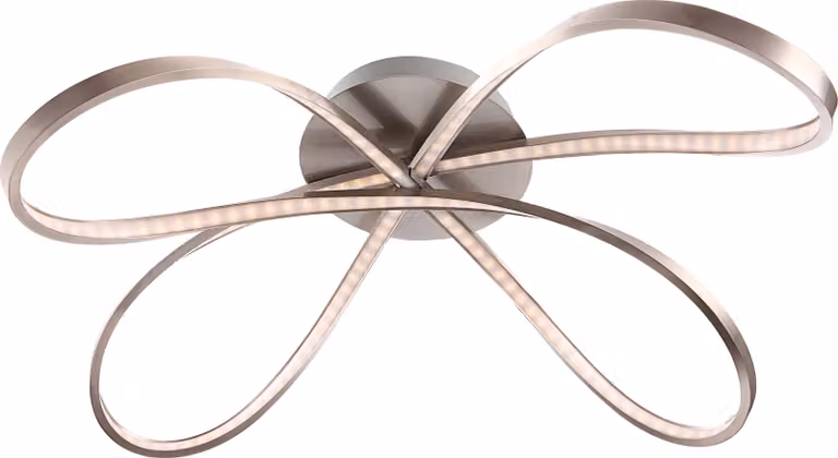 Lampada da soffitto a LED, nichel opaco, forma ad anello, L 75cm