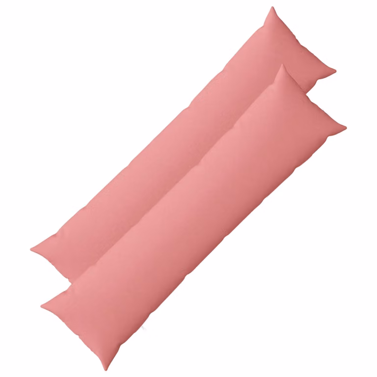 Set di 2 federe a rullo vidaXL HEERLEN rosa in tessuto di poliestere, L 145 cm x P 40 cm