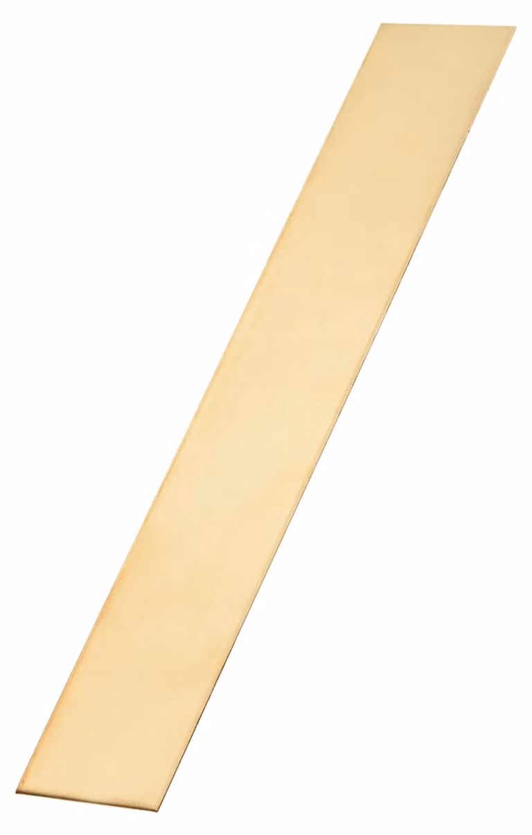 Barra piatta in ottone H62, dimensioni 0,6 x 51 x 305 mm, 1 pezzo