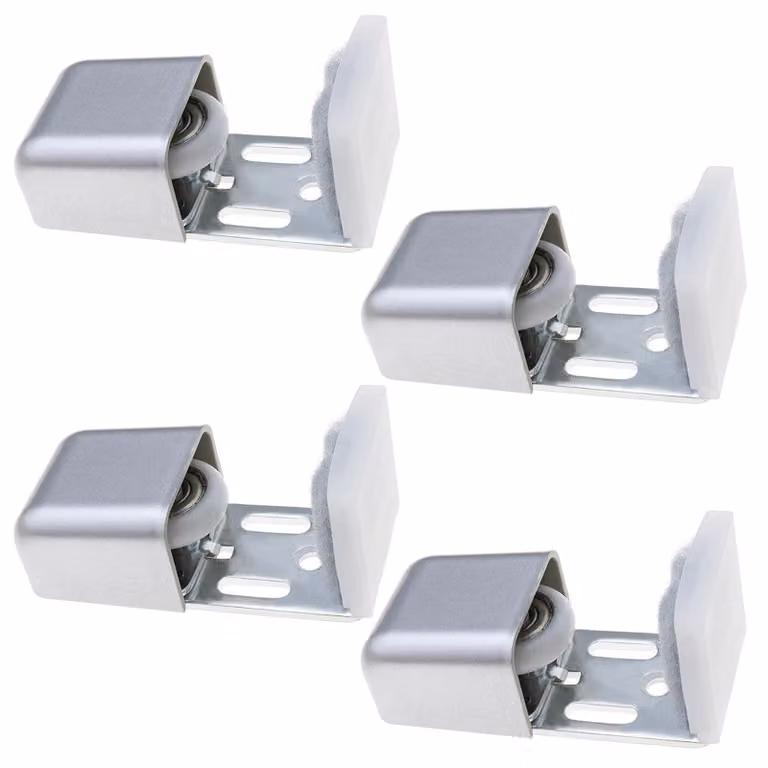 Guida a rulli per porta scorrevole - 4 pezzi - Ruote regolabili antiscrap