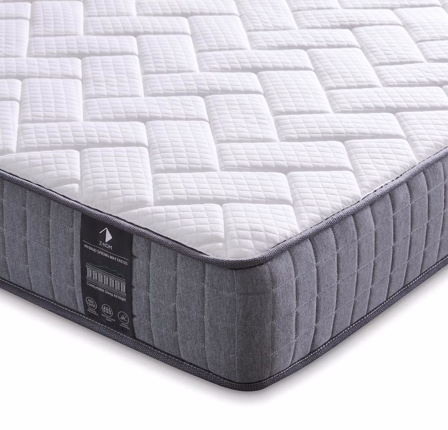Solidchoice - Materasso a molle insacchettate, dimensioni 90 x 190 cm, rigidità media