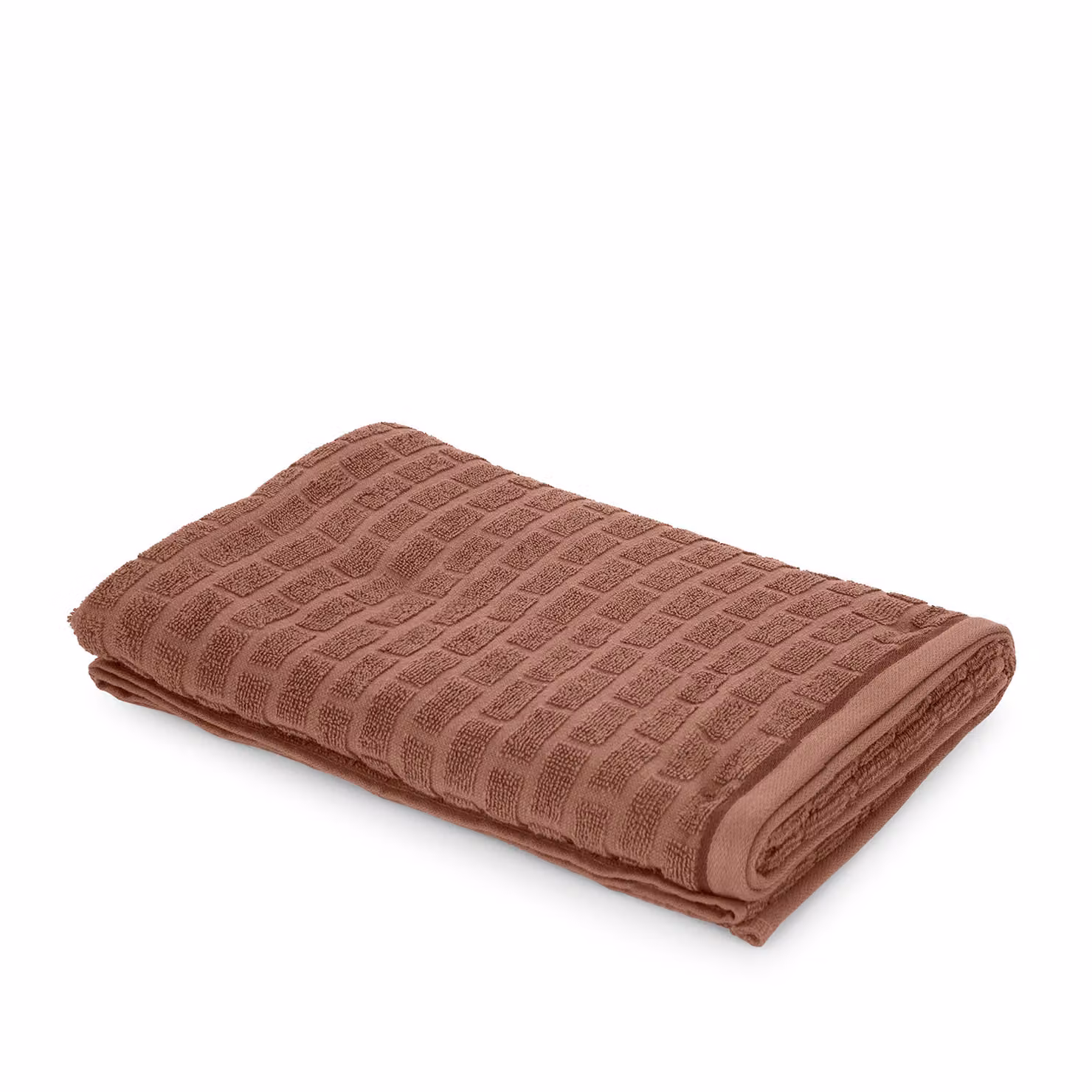 Telo doccia in cotone Kasanova Pop Corn Brick malva scuro – 2