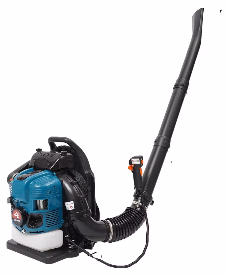 Soffiatore a benzina, cilindrata di 75,6 cm³, potenza di 2,6 kW, serbatoio carburante da 1,9 litri, velocità di rotazione di 7000 giri/min, lunghezza del tubo di 168 cm