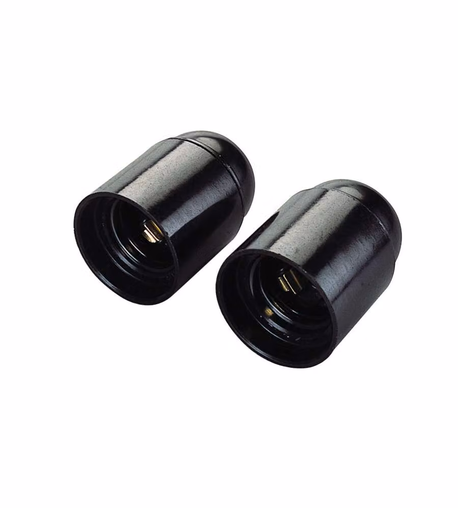 Set di 2 portalampada Poly Pool in plastica nera con attacco E27 design minimalista – 2