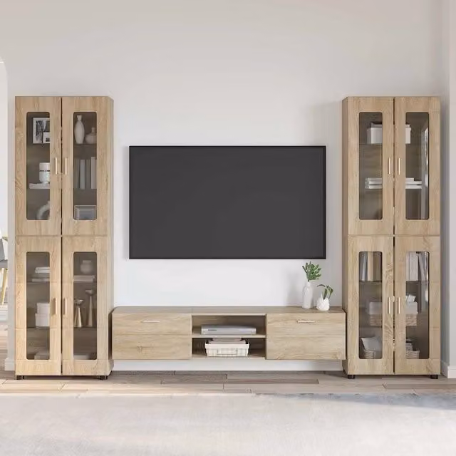 Set mobile TV FLORIN 3 pz Rovere Sonoma Legno ingegnerizzato 3397986