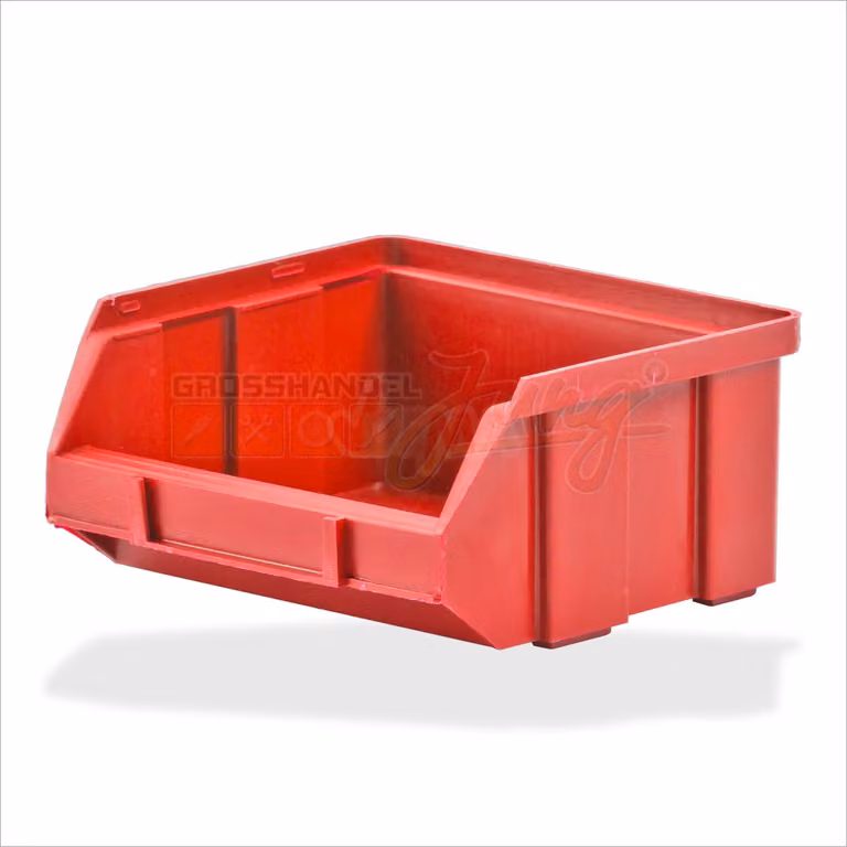 Vassoio per parti in plastica 100x95x50 mm, rosso