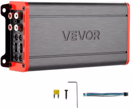 VEVOR Amplificatore Audio per Auto a 4 Canali Classe D, Potenza max 4x272 W a 4 Ohm o 4x400 W a 2 Ohm, Colore Nero o Grigio