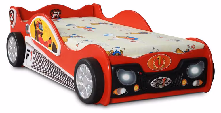 Kinderzimmer Betten Einzelbetten Auto Designer Rotes Bett Stilvolle Möbel