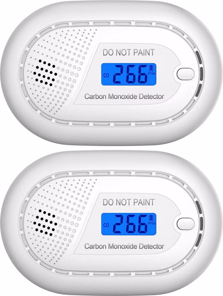 Aroha Link Rilevatore Monossido di Carbonio Interconnesso - Batteria da 10 Anni - Allarme Monossido Collegabile, Allarme Portatile - 2 pezzi