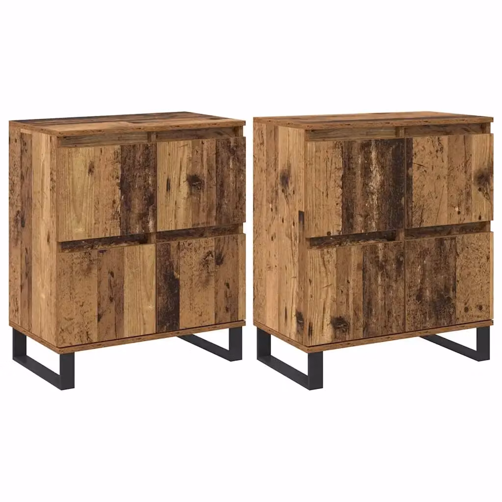 Set di 2 credenze vidaXL in legno vecchio marrone L 60 cm, P 35 cm, H 70 cm – 2