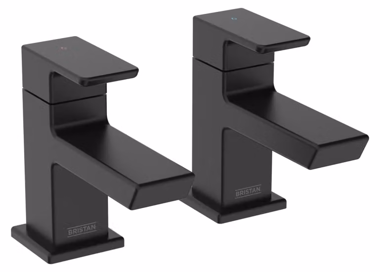 Maniglia per porta in ottone nero, design moderno, con due fori