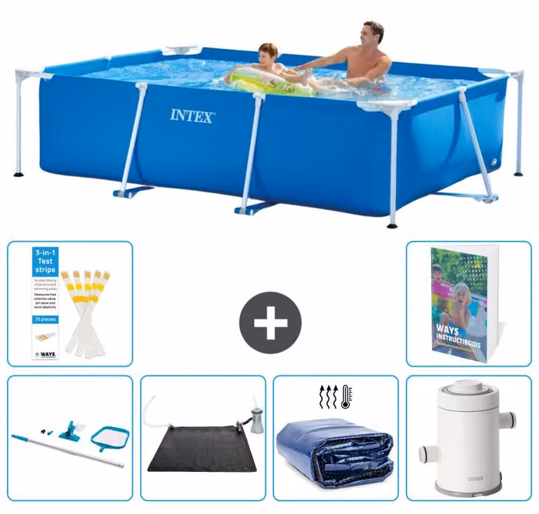 Piscina fuori terra rettangolare - 260x160x65 cm - composta da 5 elementi, modello S61