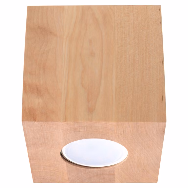 Faretto spot TETRIS in legno chiaro 1xGU10x40W, dimensioni: 10x10x10 cm, IP20, Pure Lume