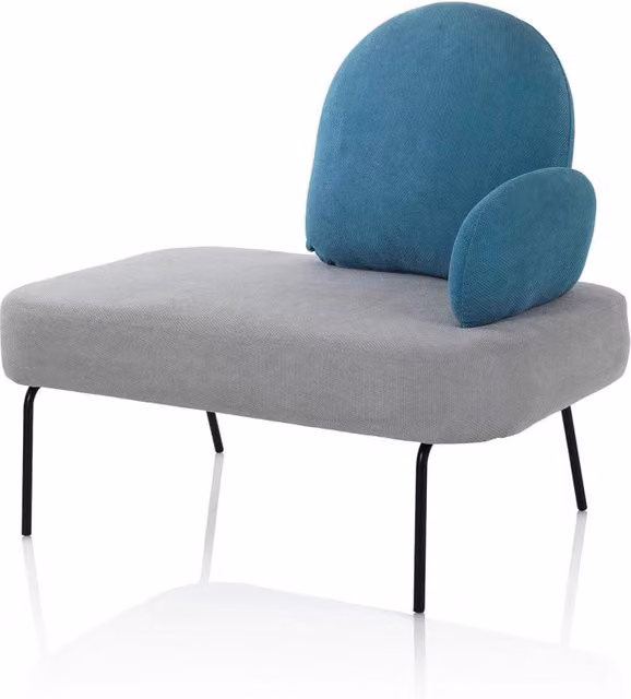 Panca KIKI grigio/azzurro