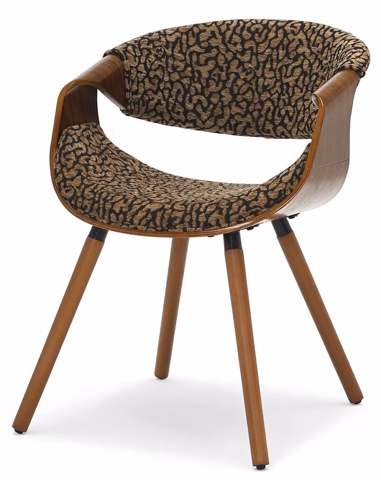 Sedia da pranzo di design SAROLTA - nero / marrone / noce
