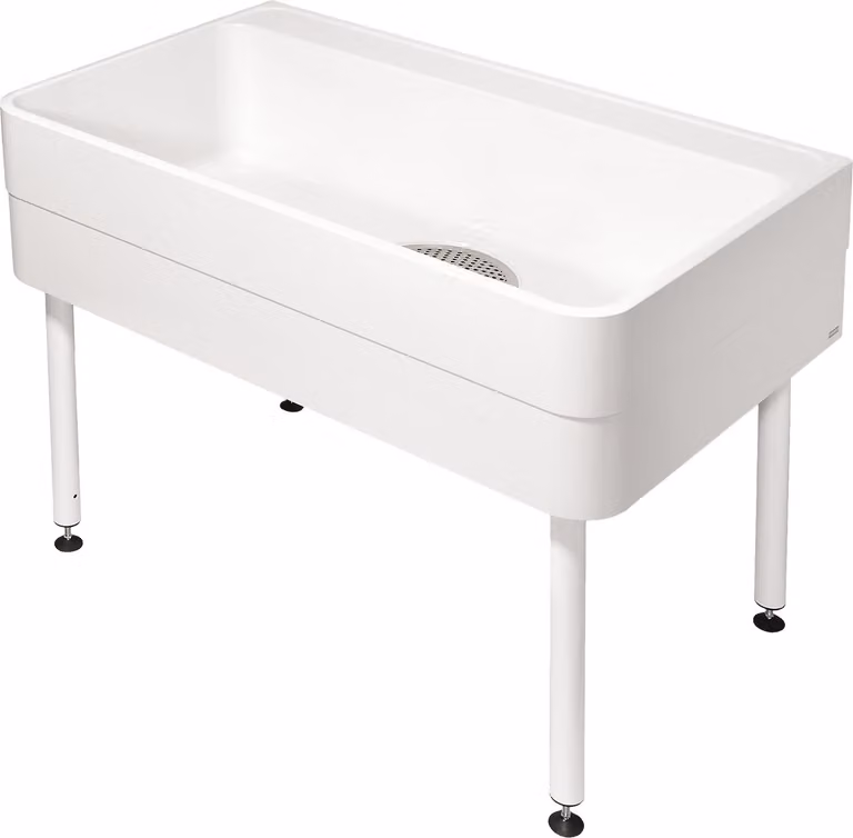 Lavello da lavoro KWC AR, SIRIUS, MIRANIT, 1100x800x700 mm, struttura a U, sifone per fango