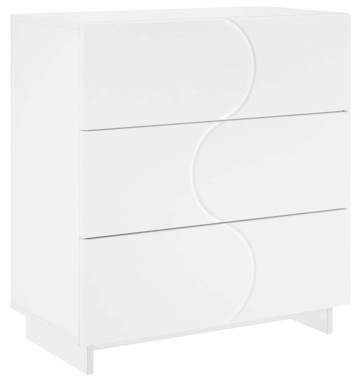 Mobile contenitore bianco, dimensioni 70 x 38 x 75 cm, realizzato in materiale composito di legno
