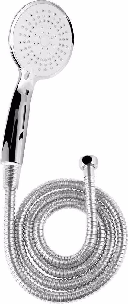 CORNAT Soffione doccia con tubo flessibile Carballo, cromo/bianco, 5 ugelli