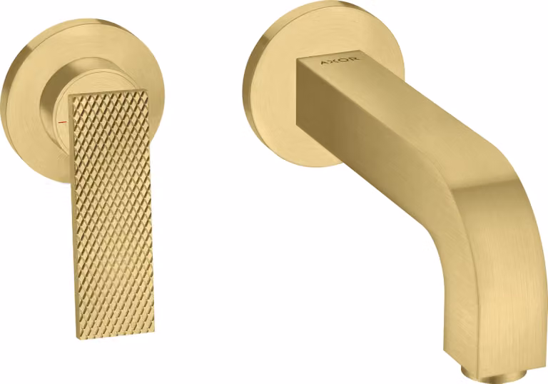 hansgrohe AXOR Citterio Mitigeur de lavabo, finition losange, encastré, saillie 220mm, garniture découlement non verrouillable, 39181950, 39181950