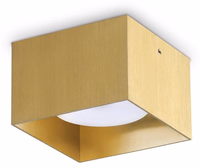 Plafoniera Contemporanea Spike Alluminio Ottone 1 Luce Gx53 15W 3000K Ip20