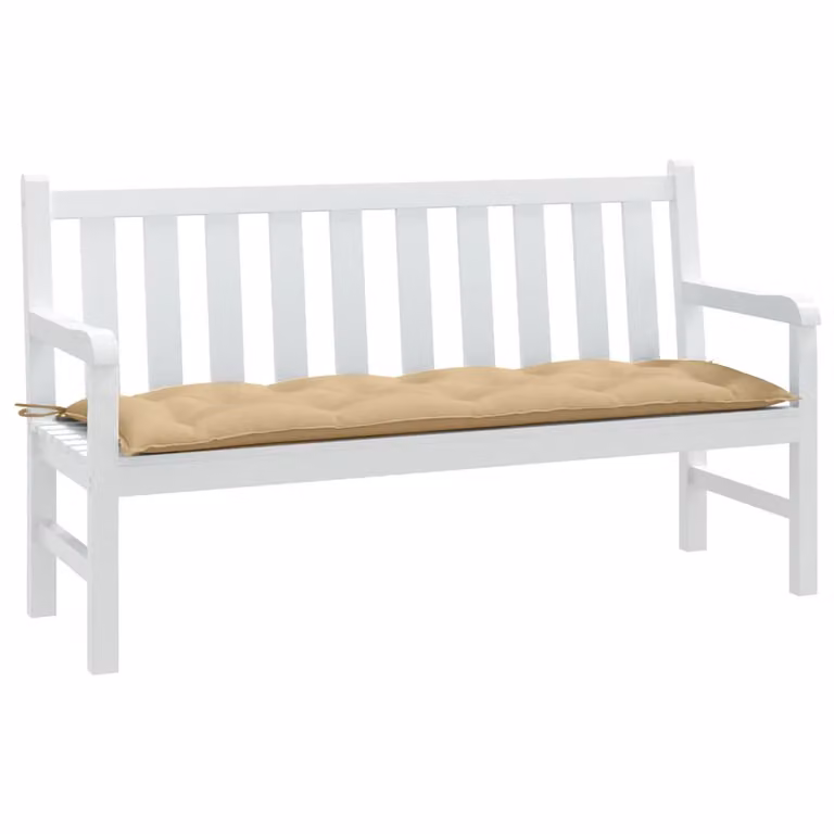 vidaXL Cuscino Panca da Giardino Beige Mélange L: 150 cm, P: 50 cm, H: 7 cm in Tessuto di Poliestere